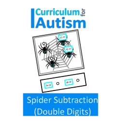 Spider Subtraction Double Digits Task Cards